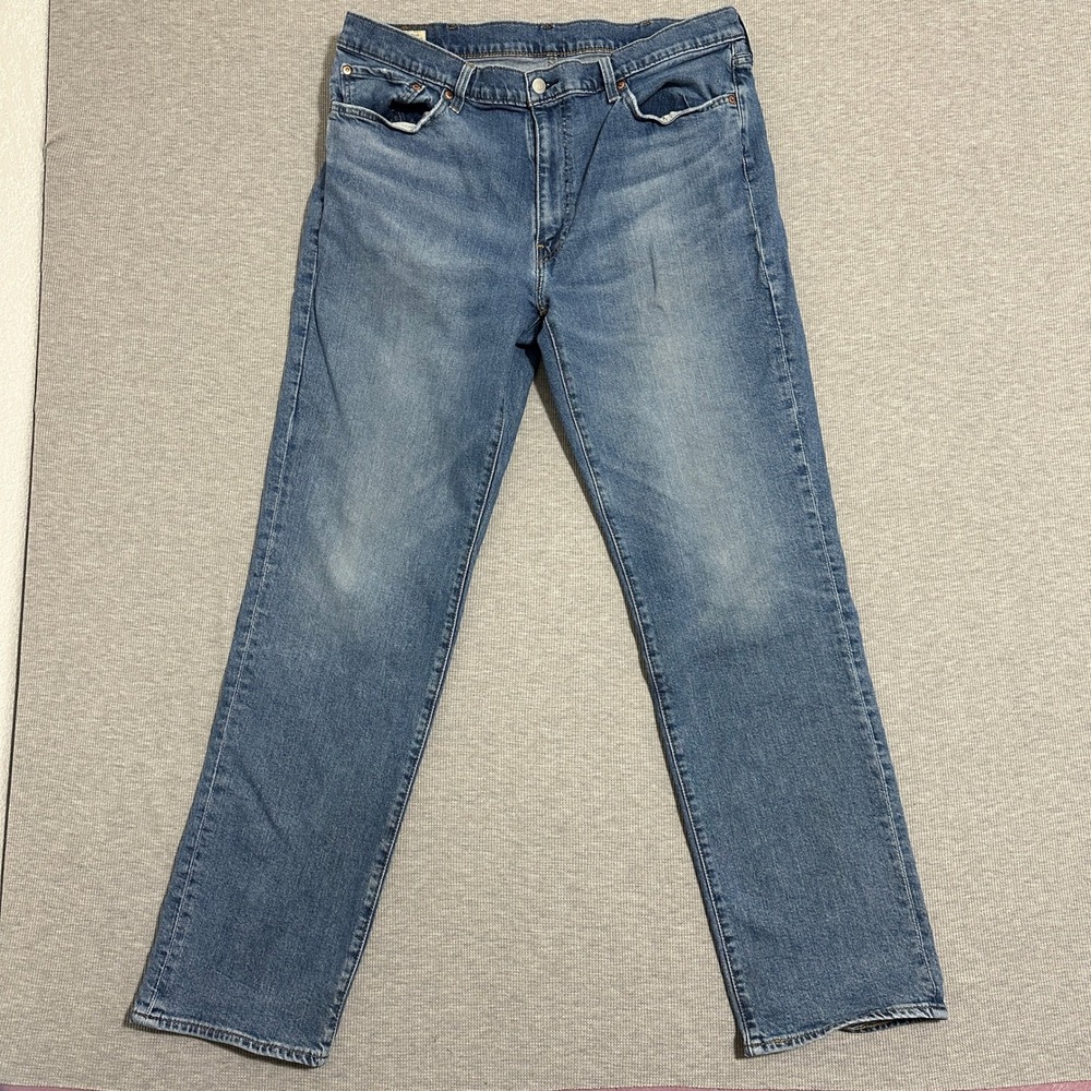 Levi's 514 Straight Fit Jeans Blue Denim Medium Wash Mens Size W38xL33 - Picture 7 of 16